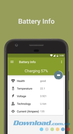 Root Checker Pro cho Android hiển thị thông tin pin