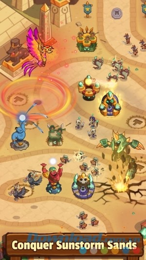 Chinh phục xứ cát trong Realm Defense: Hero Legends TD cho Android