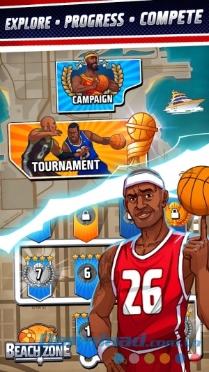 Khám phá cầu thủ và giúp họ phát triển trong Rival Stars Basketball cho Android