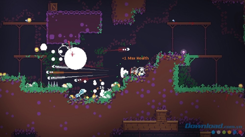 Tăng máu của nhân vật trong game đi cảnh phiêu lưu hành động Caveblazers cho máy tính