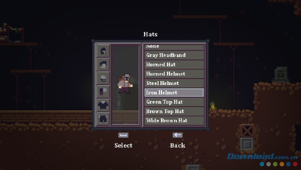 Tùy chỉnh nhân vật trong game đi cảnh hành động phiêu lưu Caveblazers cho máy tính