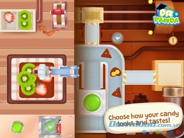 Game mô phỏng nhà máy kẹo Dr. Panda Candy Factory cho Android