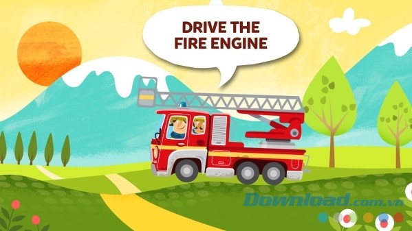 Little Fire Station cho Android điều khiển chiếc xe phòng cháy, chữa cháy đi khắp mọi nơi