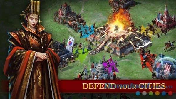 Thiết kế đồ họa đẹp mắt của Evony: The King's Return cho Android 