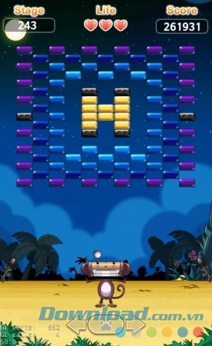 Brick Breaker: Classic Block cho Android để bạn điều khiển một chú khỉ