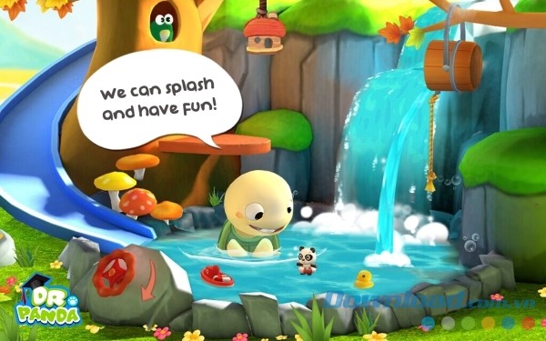 Dr. Panda & Toto's Treehouse cho Android có rất nhiều trò hay để bé chơi đùa cùng Toto