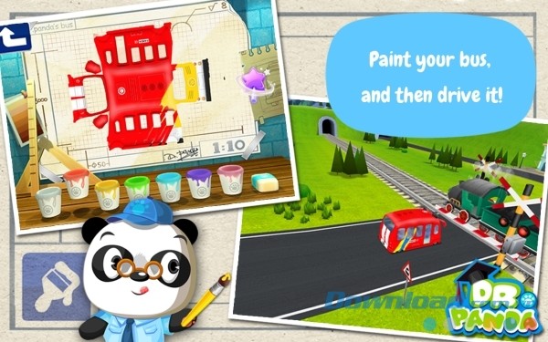 Tự tay thiết kế xe buýt trong Dr. Panda Bus Driver cho Android