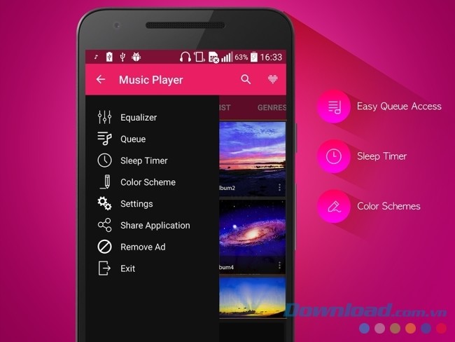 Tùy chỉnh các thiết lập nghe nhạc MP3 Player cho Android