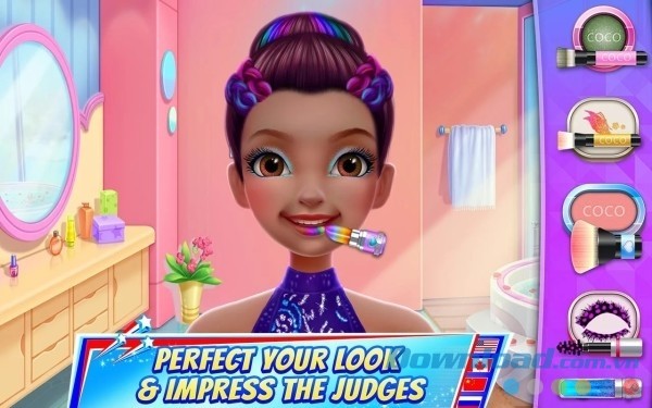 Trang điểm nữ vận động viên thật xinh đẹp trước khi thi đấu 