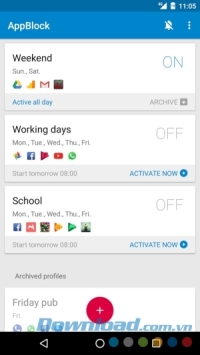 AppBlock - Stay Focused cho Android khóa ứng dụng