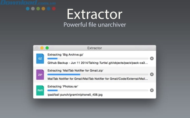 Giải nén hàng loạt file định dạng khác nhau cùng lúc