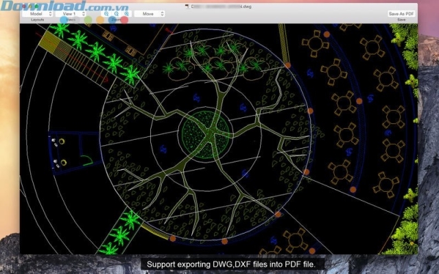 hỗ trợ xuất file DWG, DXF thành file PDF