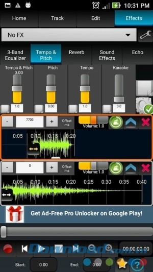 AudioDroid: Audio Mix Studio cho Android hỗ trợ chỉnh sửa rất nhiều hiệu ứng