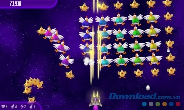 Chicken Invaders 4 HD cho Android  giữ nguyên gameplay bắn gà điên cuồng nhưng cực nghiện