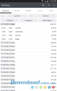 ClevMoney cho Android giúp bạn quản lý chi tiêu thông minh