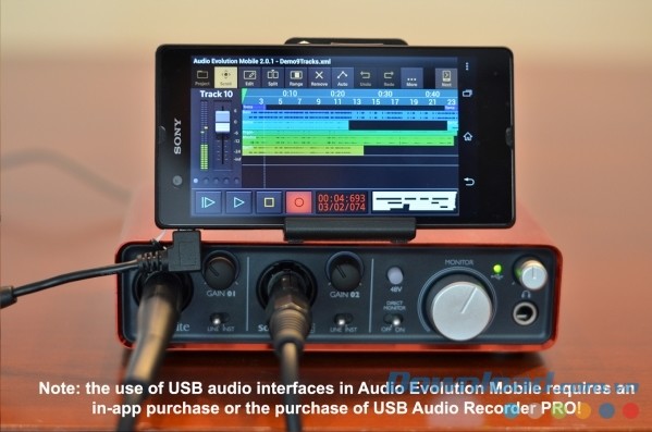 Audio Evolution Mobile Studio cho Android có chứa các gói IAP tính năng cao cấp
