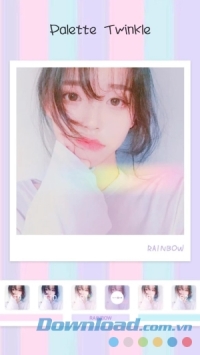 Palette Twinkle cho Android lọc ảnh cầu vồng