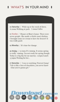 DayGram cho Android lưu lại suy nghĩ của bạn
