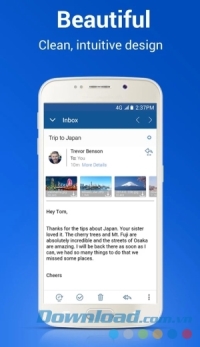 BlueMail cho Android có giao diện đẹp