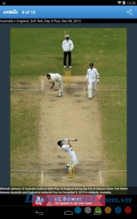 Cricbuzz cho Android tường thuật trực tiếp trận đấu