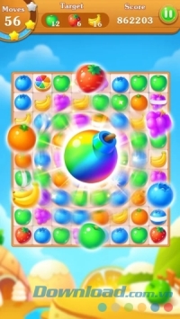 Đồ họa đẹp mắt của Fruits Bomb cho Android