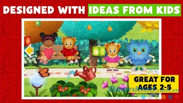 Explore Daniel's Neighborhood cho Android thiết kế nội dung phù hợp với nhận thức của trẻ từ 2 tới 5 tuổi