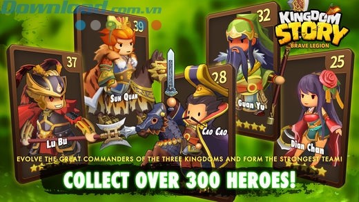 Thu thập, chiêu mộ hơn 300 anh hùng