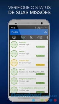 PiniOn cho Android cung cấp nhiều cách kiếm tiền online