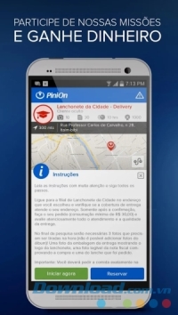 Đánh giá địa điểm trên PiniOn cho Android