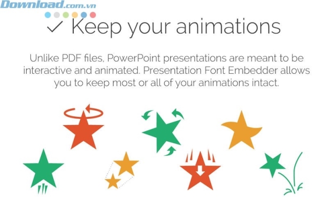 Giữ nguyên các hình động