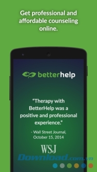 Ứng dụng tư vấn tâm lý BetterHelp cho Android