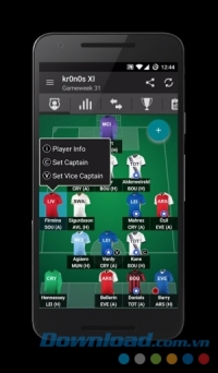 Fantasy Football Manager cho Android để bạn lập đội hình mơ ước