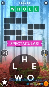 Nối từ đúng thứ tự để điền vào ô trống trong Wordscapes cho Android