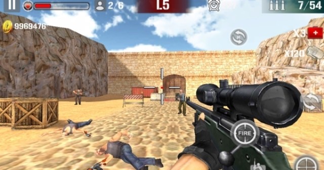 Sniper Shoot Fire War cho iOS1.0Game bắn tỉa đỉnh cao cho di động