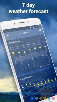 Local Weather Widget&Forecast cho Android dự báo thời tiết 7 ngày tới