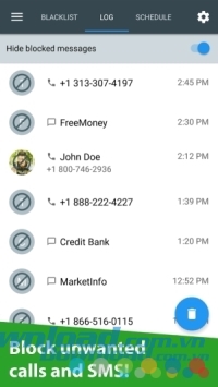 Ứng dụng chặn cuộc gọi Calls Blacklist Pro cho Android
