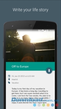 Ứng dụng nhật ký Journal with Narrate cho Android
