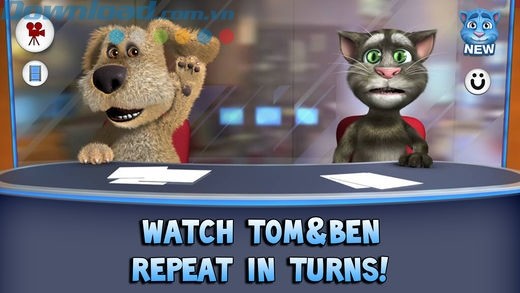 Nói chuyện và xem Tom với Ben nhại lại giọng nói của bạn