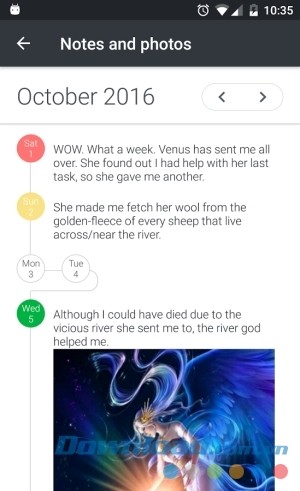 Giao diện Universal Diary cho Android