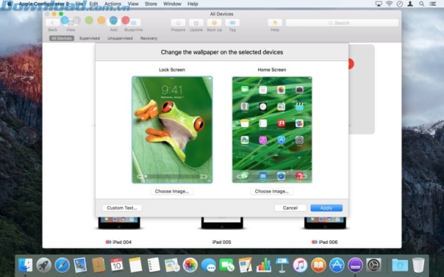 Thay đổi hình nền trên các thiết bị được chọn
