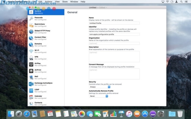 Giữ cấu hình profile và các thiết lập khác phù hợp trên nhiều trạm Configurator