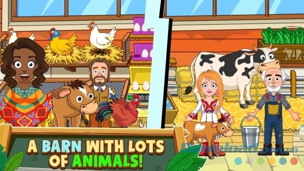 Game nông trại My Town: Farm cho Android có rất nhiều vật nuôi dễ thương