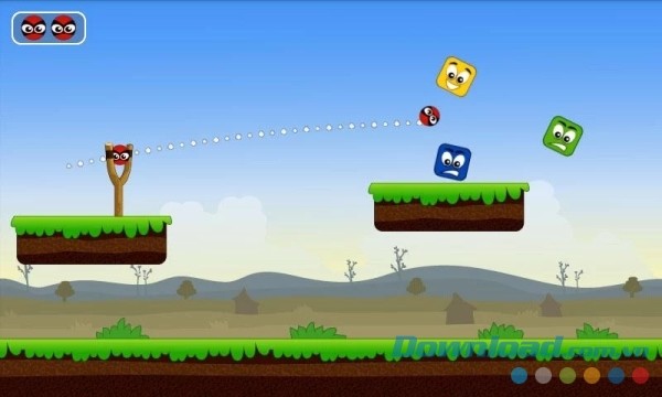 Thiết kế đồ họa Knock Down cho Android khá đẹp mắt và đáng yêu