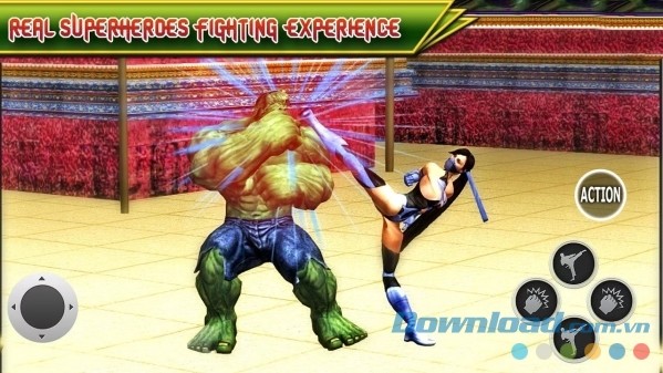 Đối đầu với siêu anh hùng thực sự trong Real Superhero Kung Fu Fight Champion cho Android