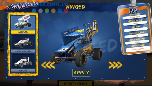 Chọn giữa 410 chiếc xe Winged, Non-Winged và Midget