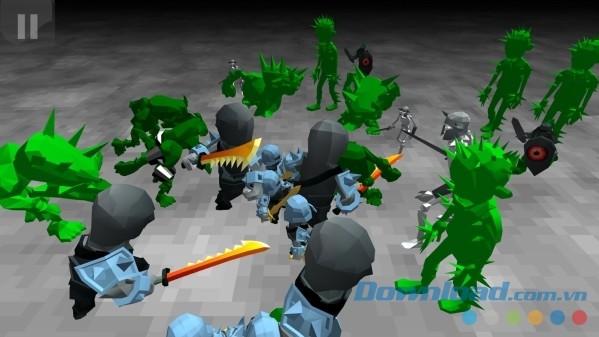 Zombie Battle Simulator cho Android sở hữu đồ họa đa giác thấp độc đáo