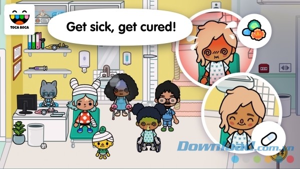 Toca Life: Hospital cho Android  có rất nhiều hoạt động vui nhộn và bổ ích