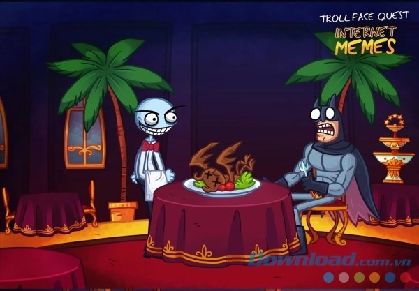 Troll Face Quest Internet Memes cho Android có gameplay giải đố "hack" não nhưng không kém phần hài hước