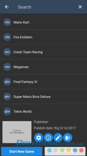 Tìm kiếm game trên EmuBox cho Android