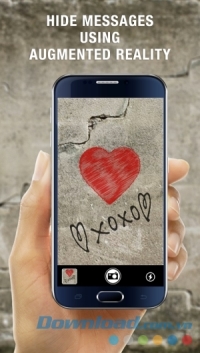 WallaMe cho Android ẩn tin nhắn bằng AR